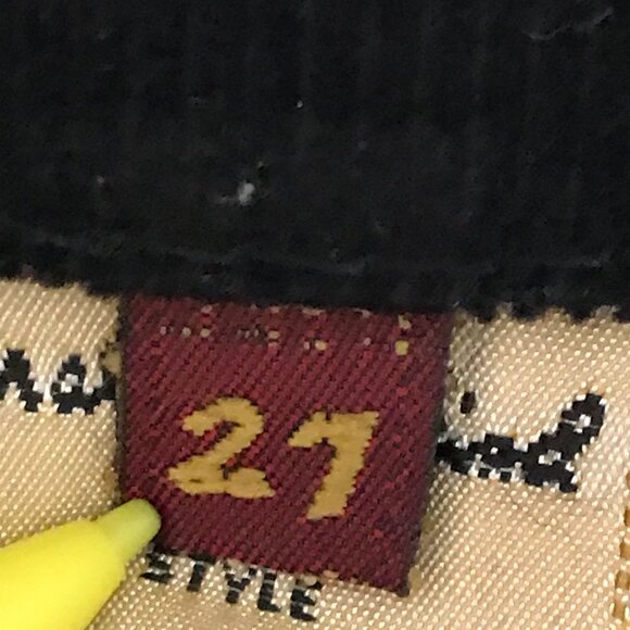 7 for All Mankind Flare Jeans Women 27 Black Low Rise Corduroy Hippie Preppy - Picture 4 of 13